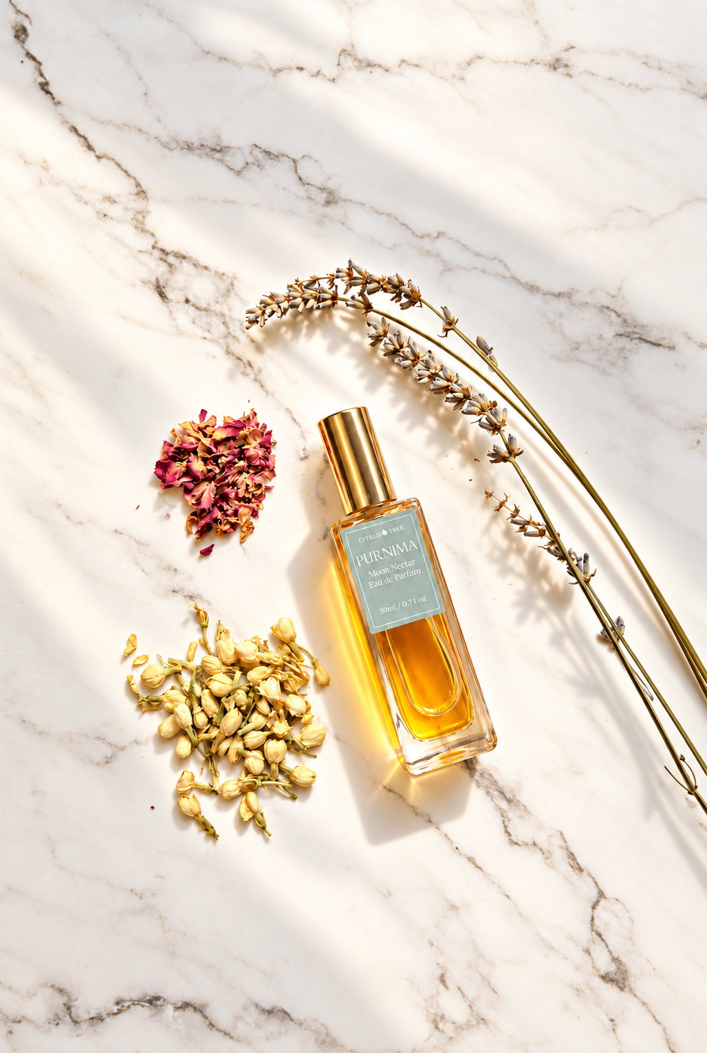 Purnima Natural Eau de Parfum - Citrus, Jasmine & Sandalwood Essential Oil Spray