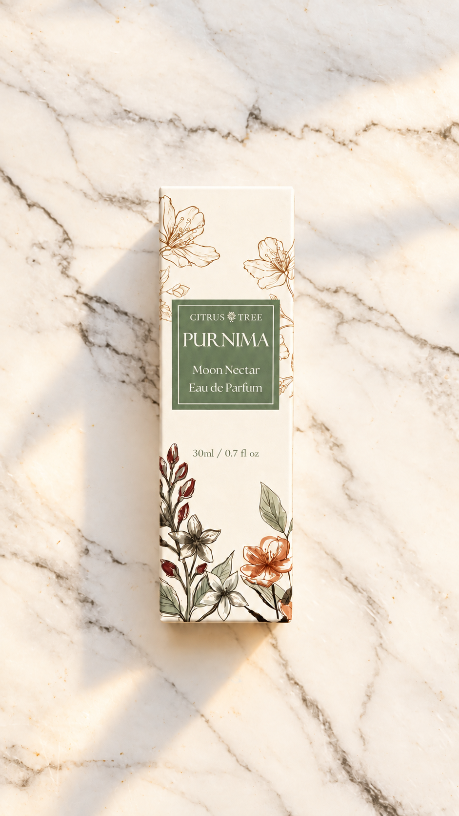 Purnima Natural Eau de Parfum - Citrus, Jasmine & Sandalwood Essential Oil Spray